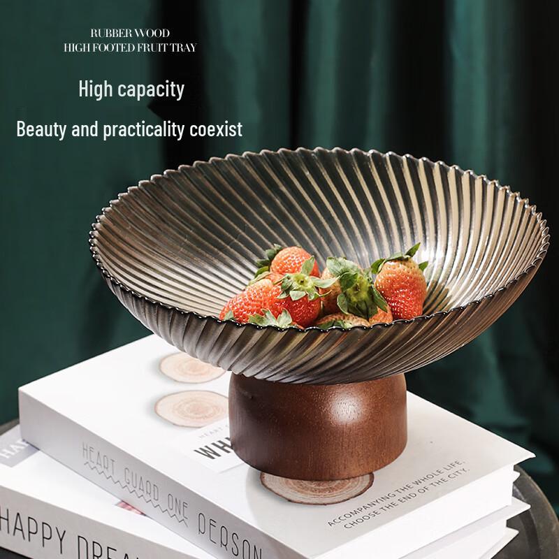 Nordic Style High-Footed Glass Fruit Bowl