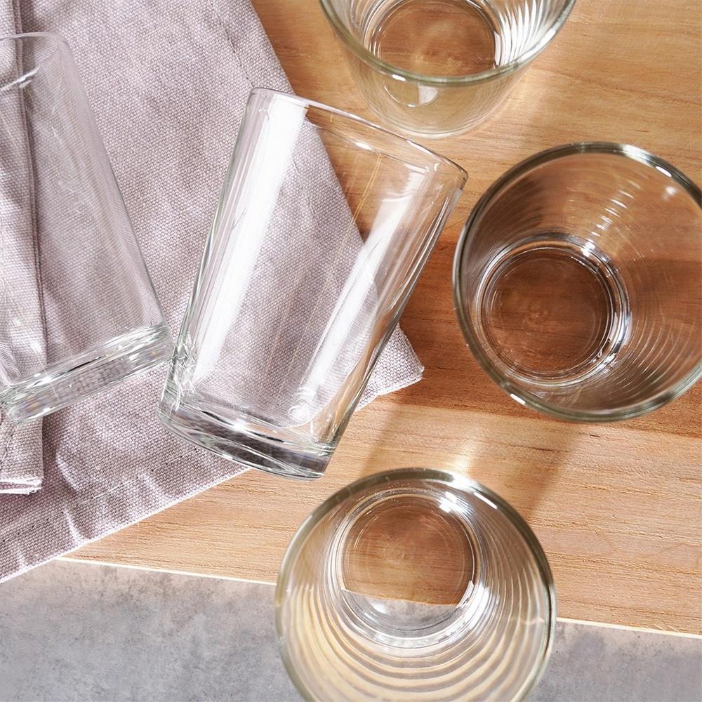 6x Trinkgläser für Wasser Saft Kompott Set Komplette Gläser für Getränke