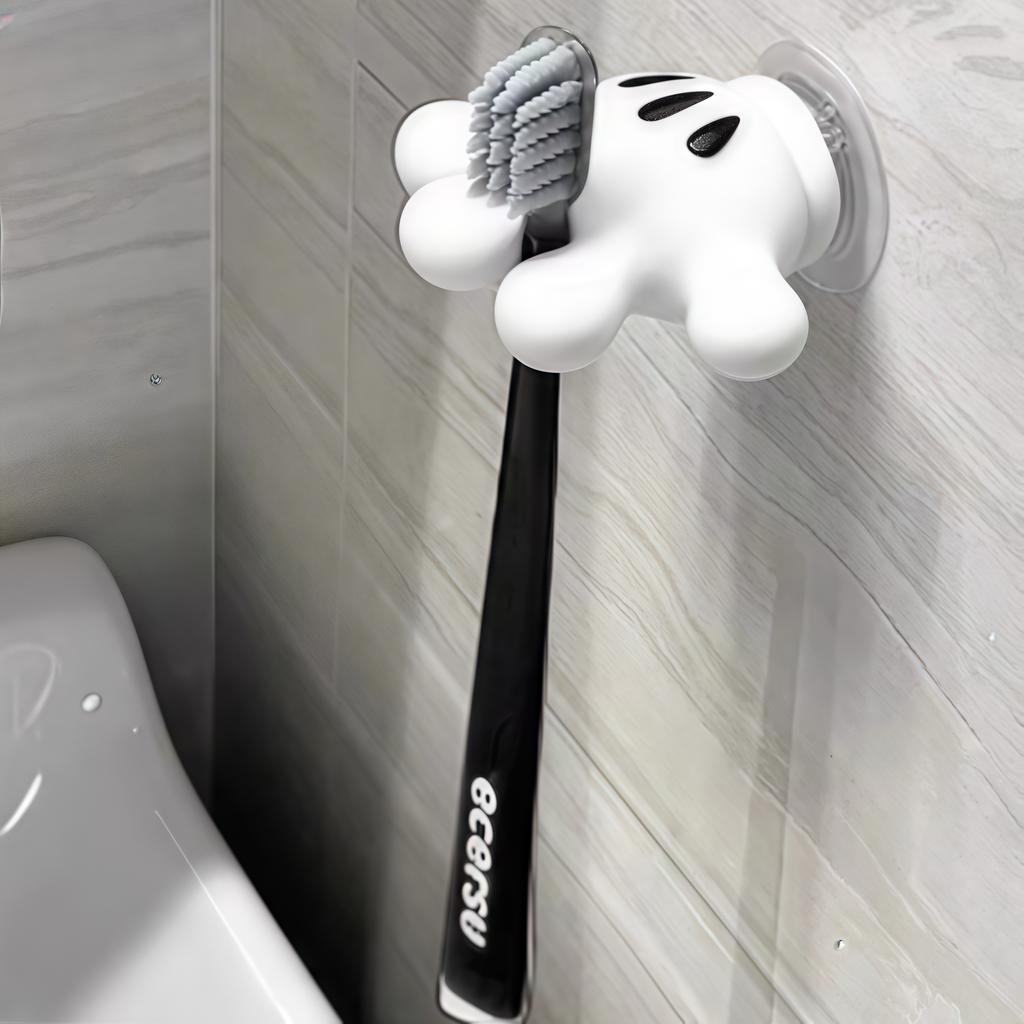 1 Toothbrush Holder, Mickey Palm, Cute Bathroom Towel Suction Cup, Multi-functional Hook, Traceless Hook, Data Cable Winding Mac