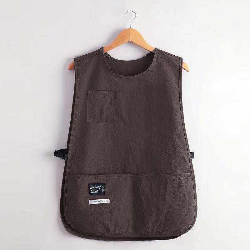 Shoemaker Vest Men'S Apron Waterproof Stain-Resistant Chef Pocket Maid Sleeveless Art Breathable And Comfortable Vests Apron