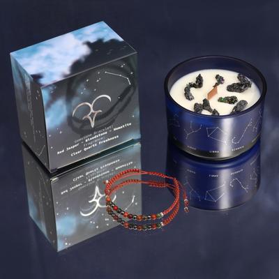 Aries Candle and Gemstone Bracelet Set of 2