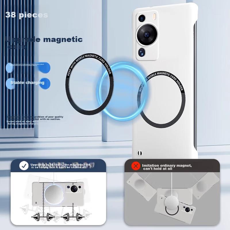 POZZO Case for Huawei P60/P60 Pro, Ultra-Thin Matte for Huawei P60/P60 Pro, Borderless MagSafe Magnetic Heat Dissipation Case in Starry Night Black