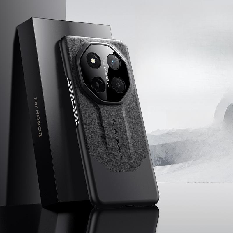 Suitable for Honor X60 Mobile Phone Case High-end Simple Honoror Anti-fall X60pro All-inclusive Business Men's and Women's Plain Leather Case