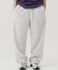 GNOK Curved Wide Sweatpants [White Melange]