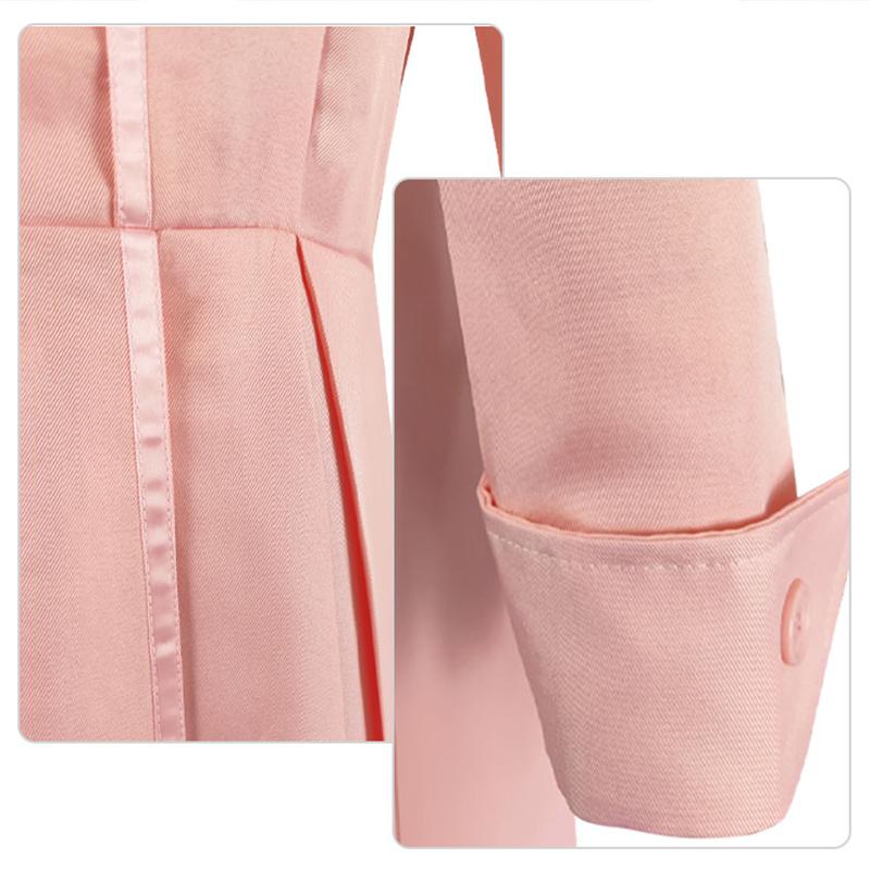 Anime Spy Play House Costume Pink Dress Long Wig Earrings Headwear Stockings Halloween Cospaly Dress