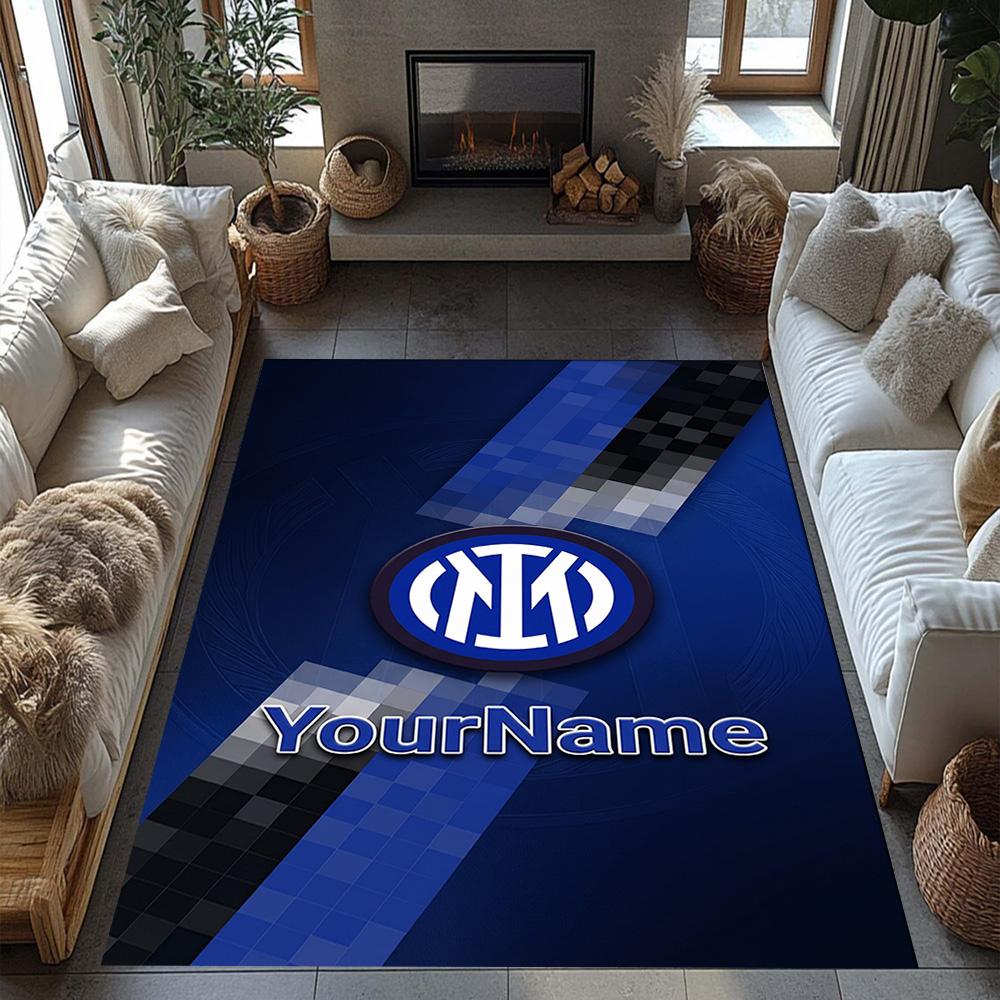 Inter Milan Customized Name Floor Rug Office Rug Perfect for Hallway Playrooms Foyer Decorate room Antislip Carpet Decorate Offices