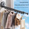 Foldable Telescopic Clothes Drying Rack with Suction Cup - Punch-Free Wall-Mounted for Balcony Use