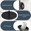 Lampadaire salon - NETTLIFE - Lampadaire 3 ampoules - métal et verre - interrupteur au pied - E27