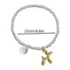 1PC Fashion Versatile Balloon Dog Bracelet Elastic Rope Sweet and Cute Bracelet