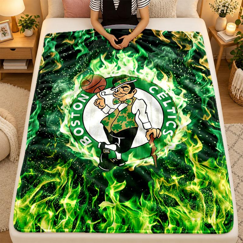 Flannel BlanketCeltic FC Warm Soft Throw Blanket for Indoor Sofa Bed Living Room Use