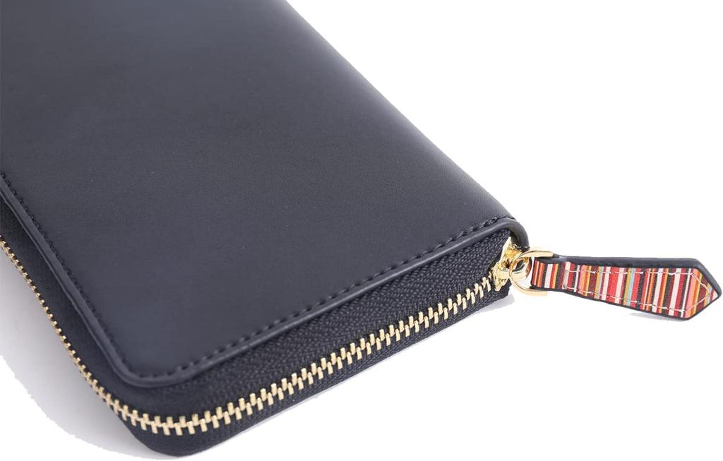 Men's Tiger Print Long Wallet, Market Stripe, Bill Compartment, Coin Pocket, Genuine Leather [Parallel Import]