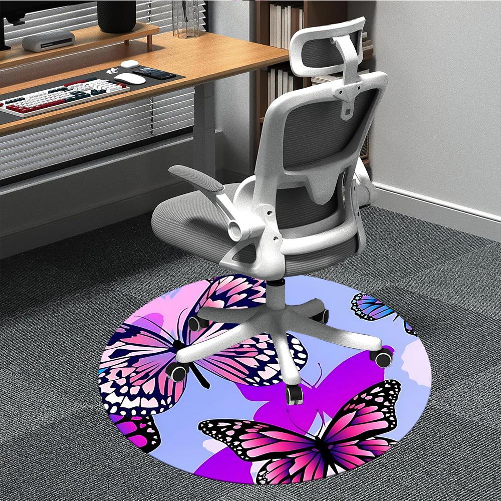 

1pc Butterflies Chair Carpet for Office, Soft Flannel Throw Mat, Perfect for Office, Holiday Party Decoration Choice yy260320120 80cm by 80cm