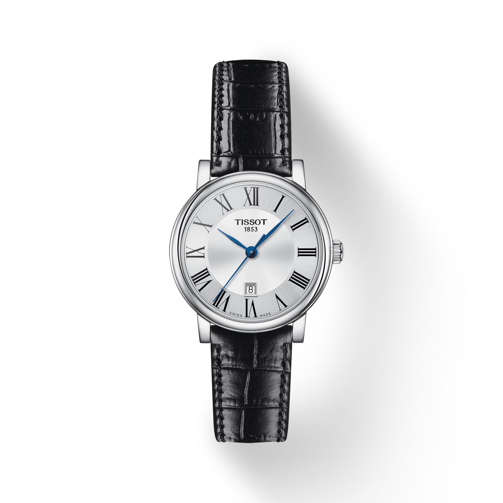Tissot Leather Strap silver Dial Men s Fashion Watch T122.210.16.033.00 серебряный