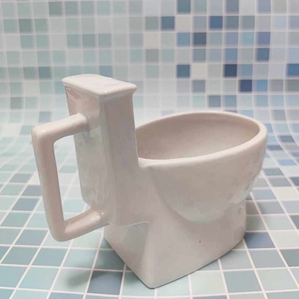 

Creative Toilet Coffee Mug Funny Ceramic Water Bottle Novelty Beer Cup Home Office Use Cartoon Design Easy Clean Polished other