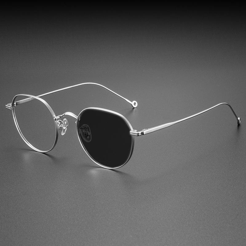 3125 Retro Ultra Light Pure Titanium Round Frame Reading Glasses For Man Woman Anti Blue Light And Radiation Presbyopic Glasses