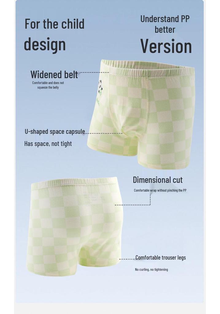 Boy's Cotton Boxer Briefs: Medium & Large Little Boys' Summer A-Class