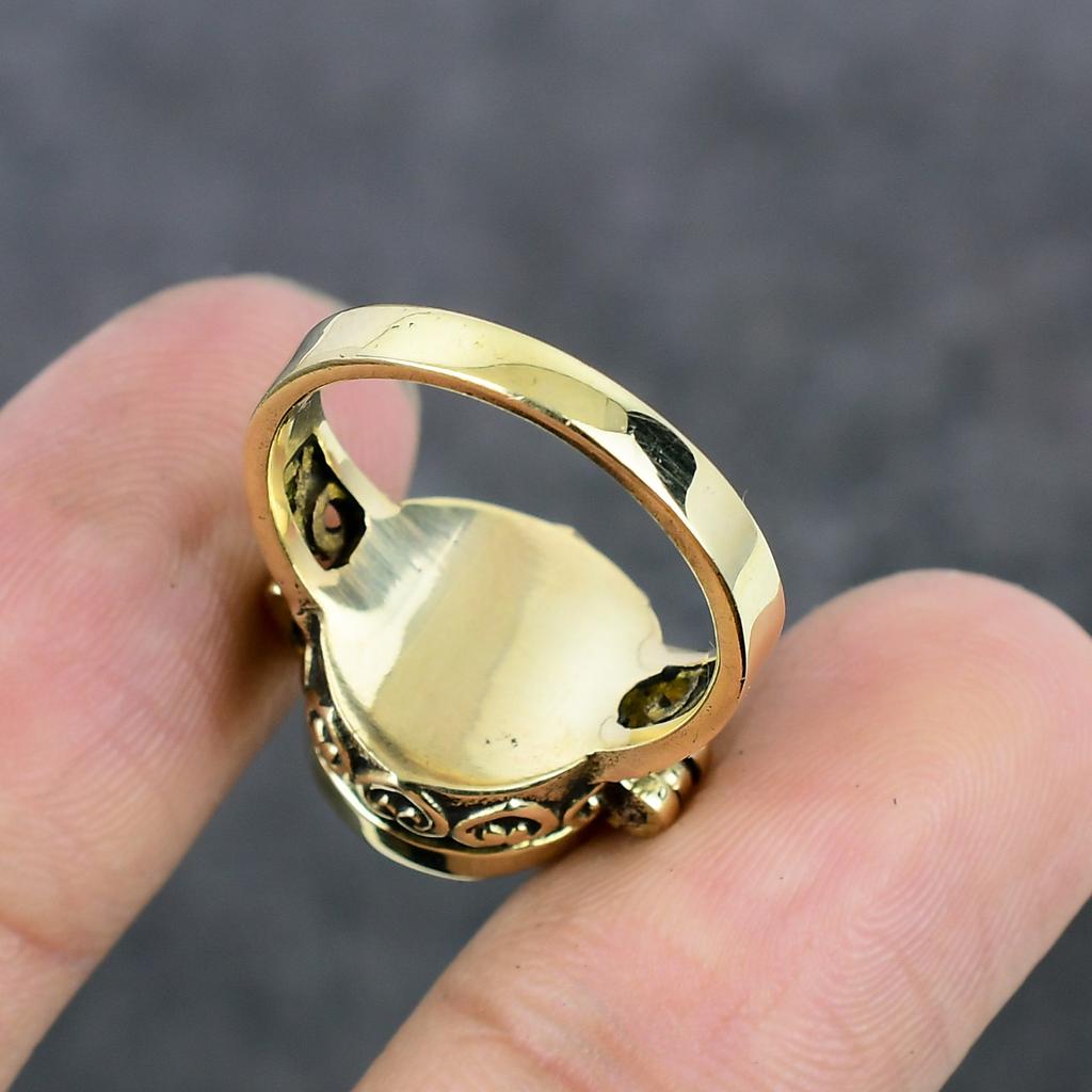 Poison Star Look Handmade Brass Jewelry Ring Size 9.5