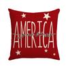 Independence Day Letter Printed Cushion Cover Memorial Memorial Pillow Linen Sofa Office Cushion Cover