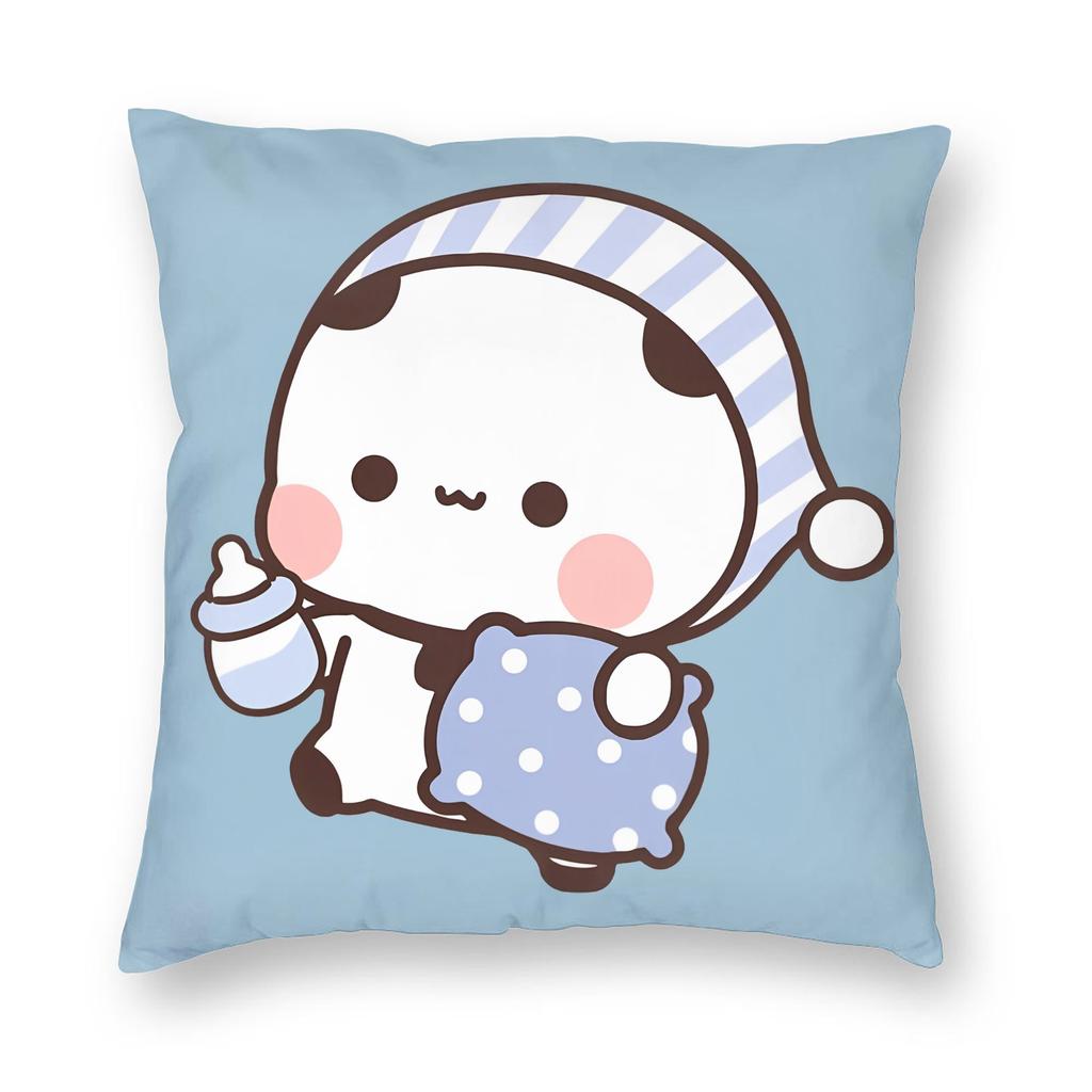 Cute Panda Bear Bubu Dudu Pillowcase Printed Polyester Cushion Cover Decor Throw Pillow Case Cover Home Zipper 18''