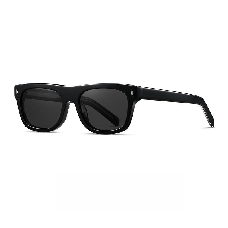 High-End Slimming Square Polarized European American Style Big Frame Fashion Acetate Casual Sunglasses for Men And Women S32239