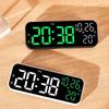 Voice Control Large Digital Clock 12/24H Format Dual Control Table Clock  for Living Room