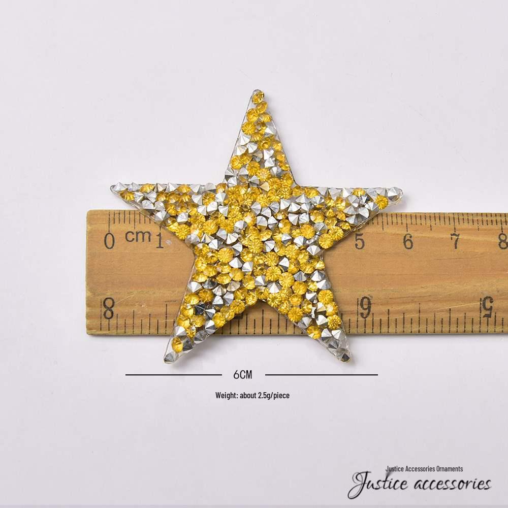 Five-Pointed Star Rhinestone Resin Patch for Shoes and Clothing