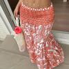Maxi Skirt Pleated High Waist Printing A-Line Long Skirt Ruffle Splicing Design Leisure Vacation Women Skirt Daily Wear