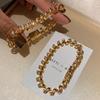18K Gold Plated Zirconia Twisted Patchwork Bracelet | Fashionable, Cool, and Unique Style Hand Jewelry