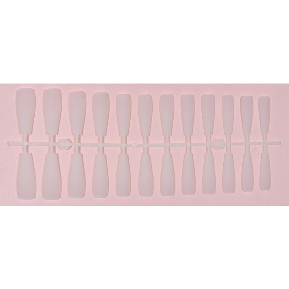 24pcs/set DIY Quick Nails Lengthened Ballet Matte T-shaped False Nails Multi-color Strips Finished Wear Manicure