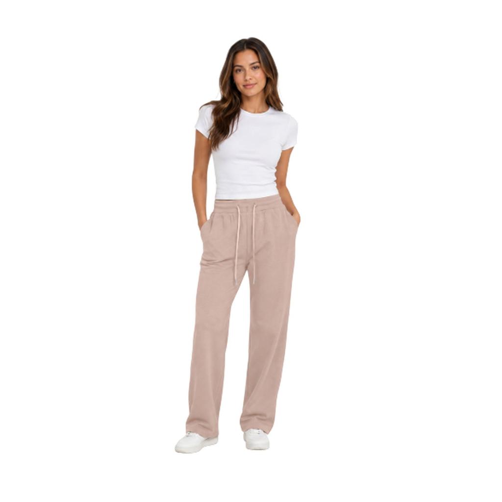 I Saw It First Womens/Ladies Ribbed Wide Leg Sweatpants