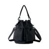 New Fashion Women'S Bag Large Capacity Drawstring Bucket Bag Simple Workwear Style Nylon Shoulder Bag For Women Handbag