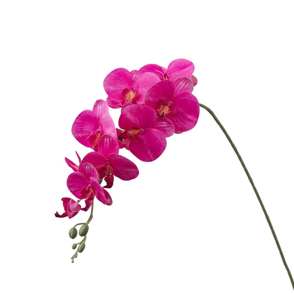 

9 Head Artificial Phalaenopsis Branches Real Touch Realistic Artificial Butterfly Orchid Flower Handmade Fake Flowers рожевий червоний колір