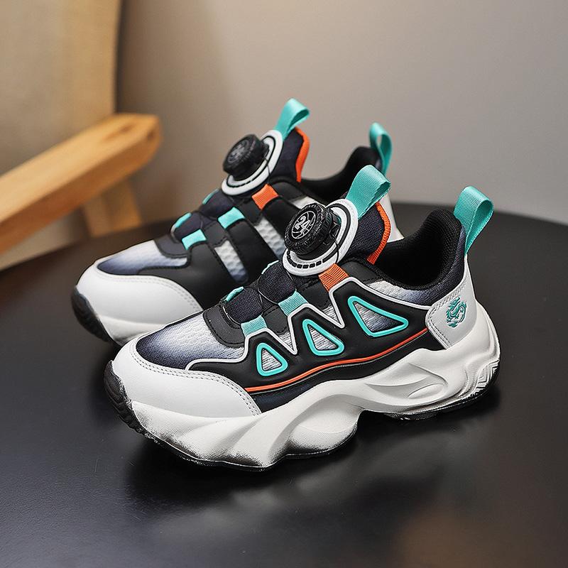 30-41 Children's Plus Size Convenient Fashionable Trendy Thick Soled Casual Sports Shoes Boys' Running Shoes Dad Shoes