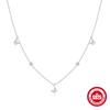 Stylish And Simple S925 Sterling Silver Style Temperament Butterfly With Diamonds Stacked Wearing Women'S Collarbone Necklace