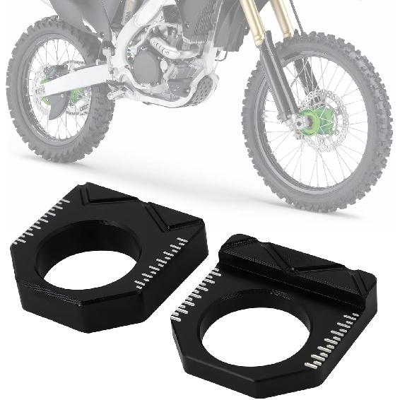 

Dirt Bike Rear Axle Block CNC Motorcycle Chain Tensioner Adjuster for KX450F 16-18 KX250F 17-19 KX250 KX450 19-24 KX250X KX450X 22-24 Silver чёрный