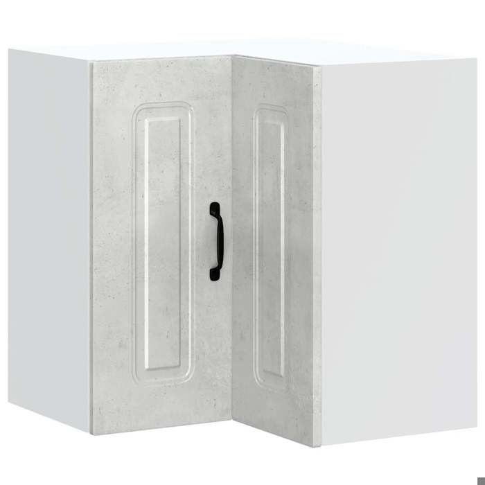 VidaXL Kalmar Corner Wall Cabinet Kitchen Concrete Grey 853621