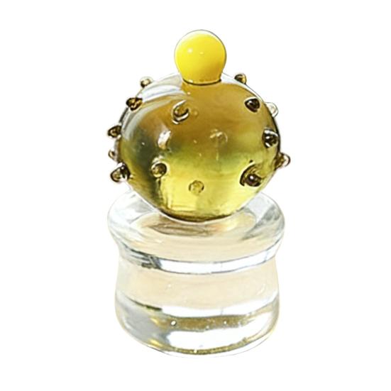 Miniatur Kaktus Figur aus Kunstkristall Handgeblasenes Glas Topfpflanze Ornament für Zuhause Büro Schreibtisch Tischplatte Auto Innenraum Armaturenbrett Dekoration
