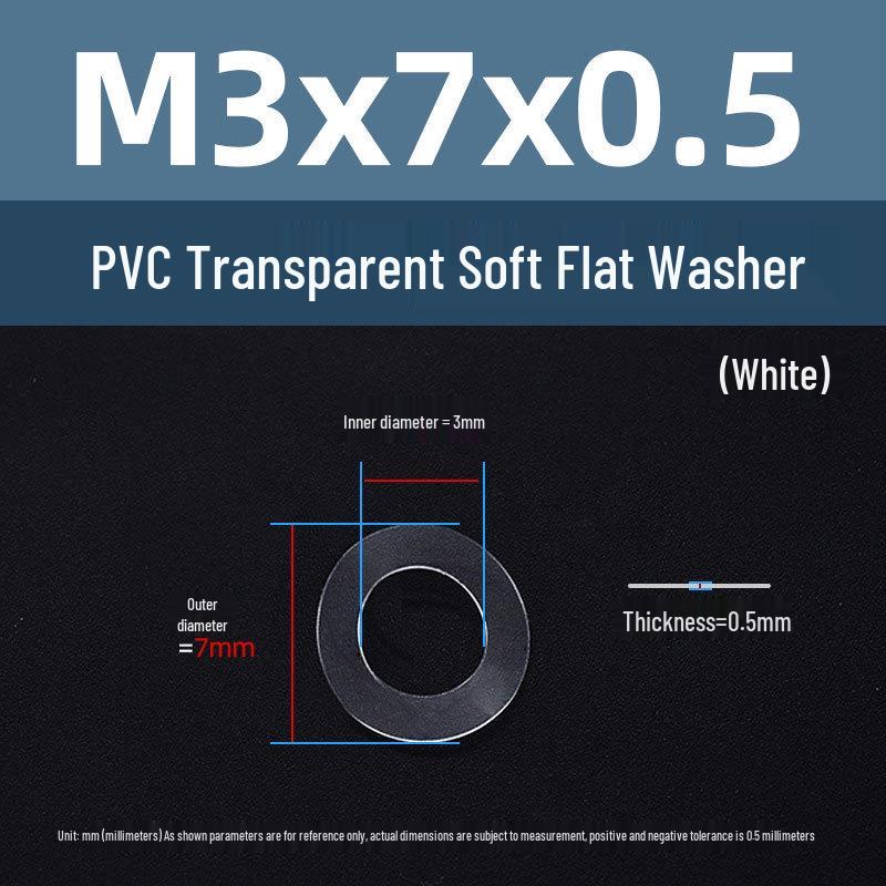 Yigu Transparent PVC Washer: Insulating Soft Rubber Gasket for Screws