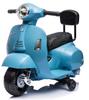 Ride-on Toy for a Child Vespa Scooter Battery-Powered With Backrest Blue