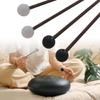 1Pair Glockenspiel Drum Stick with Wood Handle Steel Tongue Drum Mallet Soft Rubber Percussion Mallets Drum Stick