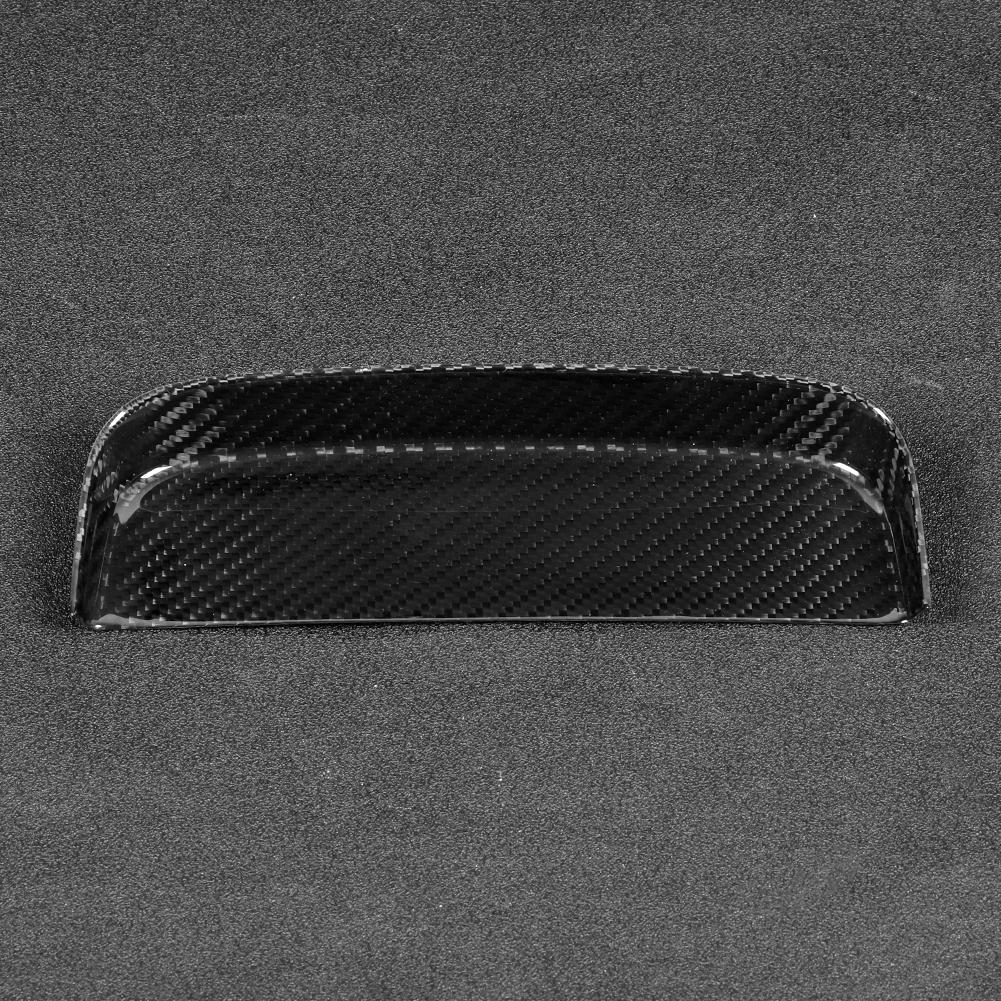 Carbon Fiber Car Storage Box Cover Trim Decor Fit for Ford Mustang 2014-2018