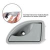 Inner Door Handle Gray Front Left/Right For Renault Kangoo Twingo I