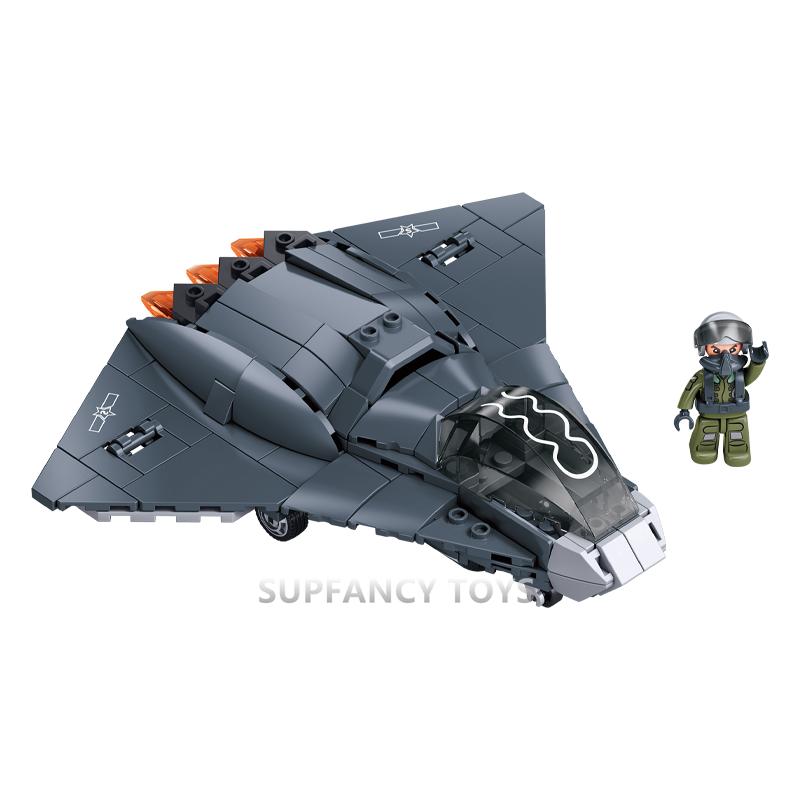 159Pcs Air Force The Sixth Generation Stealth Fighter Jet Model Construction Blocks Sets Diy Educational Toy Sets For Kids