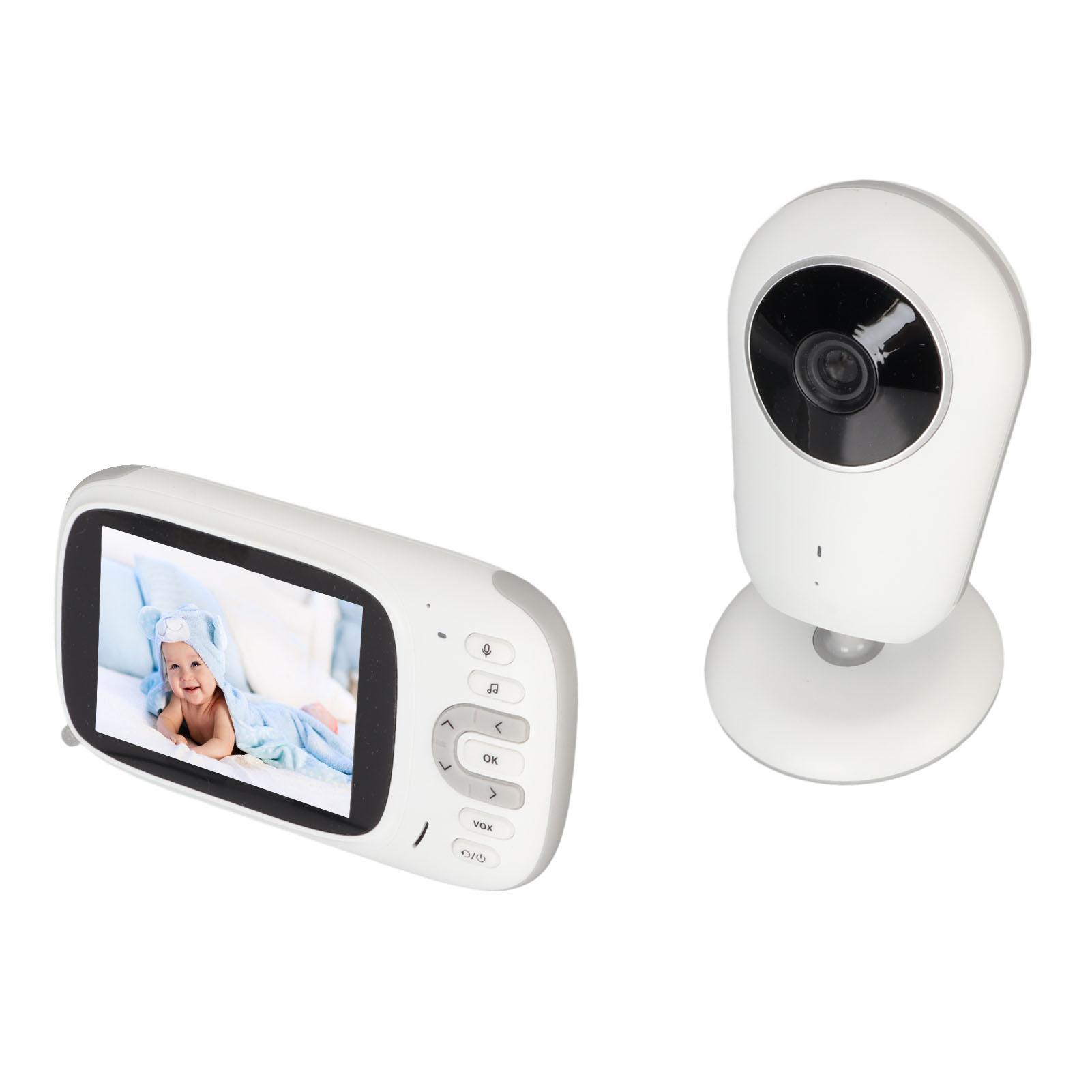 

3,2-дюймовый детский монитор с двухсторонней голосовой связью, ночным видением, видеоняней с температурой EU Plug