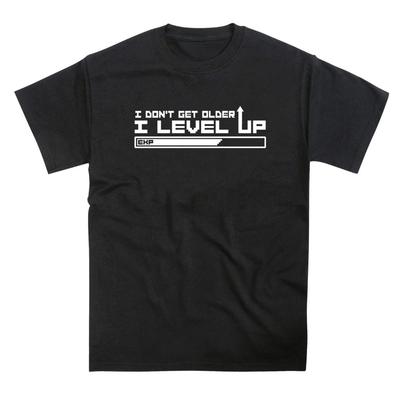 Birthday RPG Level Up Tshirt White Version Clothing Graphic Short Sleeve Shirt Unisex Men Women AllSeason TShirt