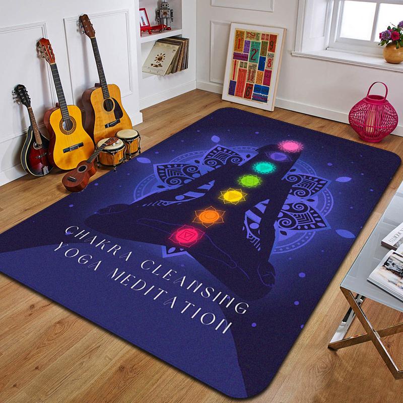 M-Mandala Bohemia Printed Carpet Fashion Yoga Mat Non-Slip Carpet Bedroom Decoration Outdoor Carpet Bedroom Birthday Gift