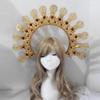 Diadema KC Halo Lolita Gotica Fatto a Mano Fascia Corona Dea del Sole Retrò Accessori per Capelli