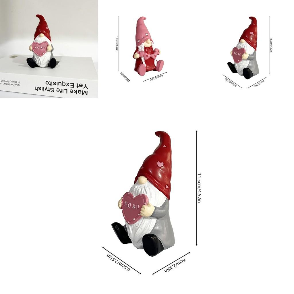 Charmante Harz-Gnom-Elfen-Figur, perfekt für Valentinstag und Feiertagsdekorationen