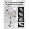 Adjustable Tripod with Folding Diffuser Board for Photography and Live Broadcast Lighting