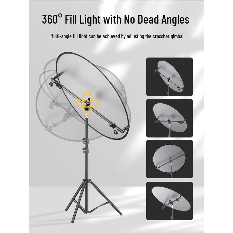 Adjustable Tripod with Folding Diffuser Board for Photography and Live Broadcast Lighting
